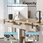 ERGO COLLECT Under Desk Cable Management Tray, No-Drill Upgraded Thickened Felt - Image 2