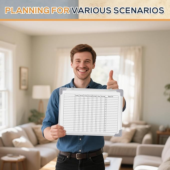 Lincia 12 x 16 Magnetic Dry Erase Chore Chart Board - Image 6