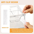 Stebopum 6 Pack Stackable Makeup Organizer, 4.4'' Tall Acrylic Bathroom Makeup - Image 3