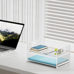 Marbrasse 2 Tier Paper Organizer Letter Tray, Mesh File Organizer - Image 3