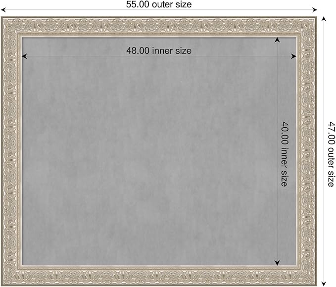 Amanti Art Silver Framed Magnetic Board 47x55 Oversize Vision Board - Image 2