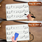 10 Pack Double Sided Music Staff Whiteboard -9''x12'' Keyboard Whiteboard - Image 6