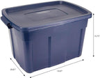 Rubbermaid Roughneck Tote 25 Gal, 4 Pack, Made in USA, Dark Indigo Metallic - Image 6