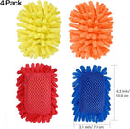 SITHON 4 Pieces Magnetic Microfiber Shag Whiteboard Eraser, Washable Microfiber - Image 2