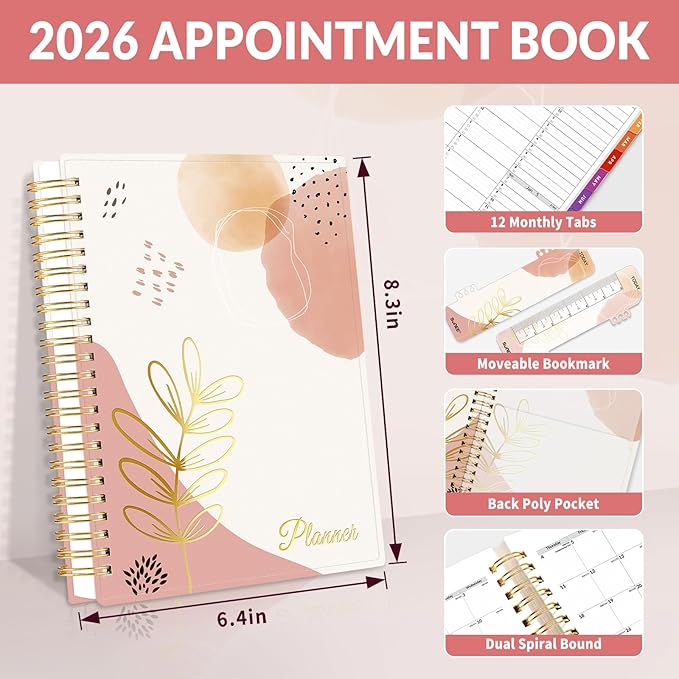 SUNEE 2026 Appointment Book, Quarter-Hourly, Weekly & Monthly - Image 4