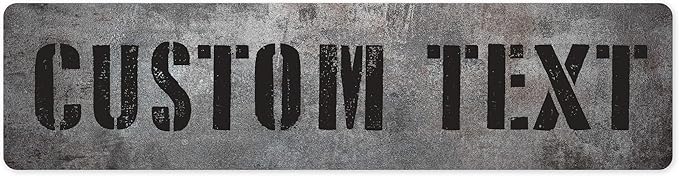 Custom Sign, Custom Street Sign, 11 Font Colors, 13 Font Styles, 4 Hole Options by MySignCenter