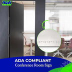 ADASigns Conference Room Sign 7" W x 4" H Durable Brushed Aluminum - Image 6