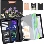 KLLVE Clipboard with Storage for Men Women, Leather Padfolio Portfolio with by KLLVE