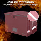 ENGPOW File Box with Lock, Fireproof Document Box with Pockets, Collapsible - Image 8