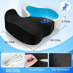 CushyOasis Seat Cushion, Gel Chair Cushions, Office Chair Cushions, Anti-Slip - Image 2