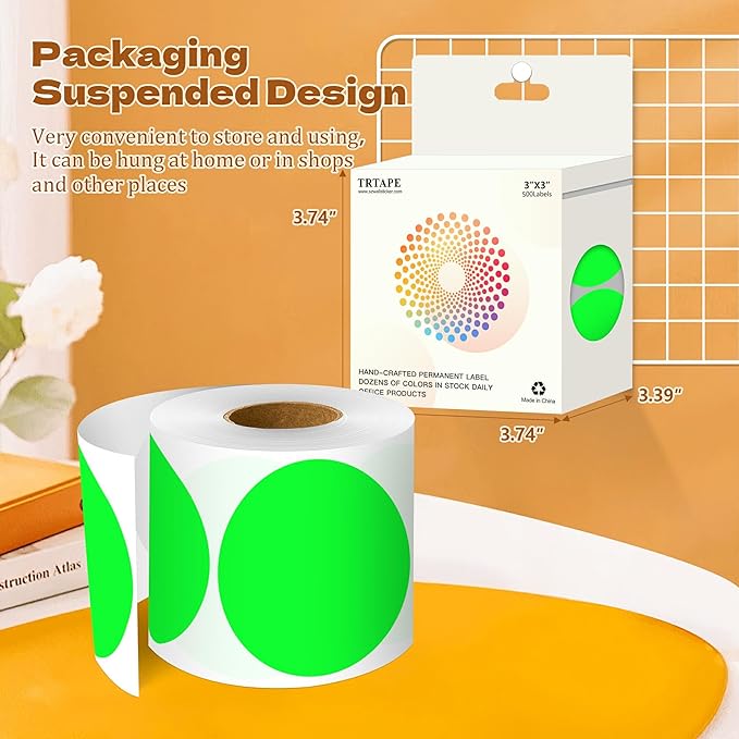 3 Inch Round Color Coding Labels - Image 3