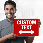 Custom Arrow, Custom Directional Sign, Two way Arrow, 10x14 Inches, 55 mil - Image 2