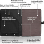 Jack&Chris Leather Portfolio, A4 Document Folder Legal Pad Padfolio, - Image 3