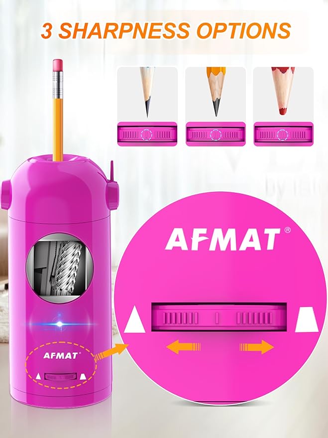 AFMAT Electric Pencil Sharpener, Fully Automatic Pencil Sharpener - Image 4