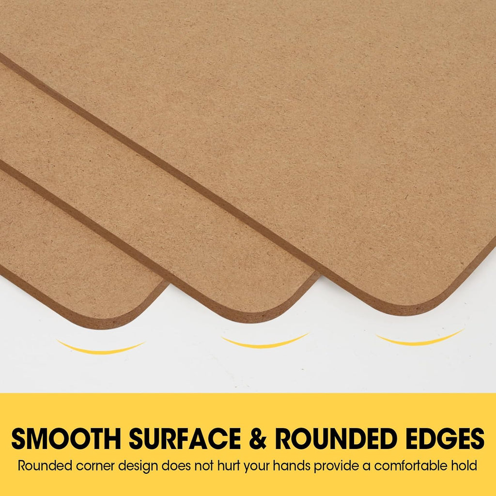 24 Pack Clipboards Bulk, Clip Boards 8.5x11 Standard Letter Size, Clipboards for Classroom, Wooden Clipboard, Hardboard Office Clipboard, Classroom Supplies
