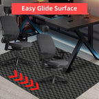AiBOB Gaming Chair Mat for Hardwood Floor, 53" x 45" 3D Diamond Design | Stylish Office Computer Desk Mat, No Carpet, Protcet Floor, Durable Plastic, Non-Slip Backing, Smooth Rolling, Easy to Clean