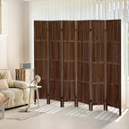 ALeesing 6 Panel Room Divider, 5.6Ft Wood Room Dividers and Folding Privacy