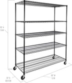 Seville Classics UltraDurable Heavy Duty NSF Solid Steel Wire Rack Storage Unit - Image 11