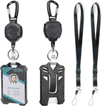 AIDSOTOU Heavy Duty Retractable Keychain Carabiner Badge Reel ID Badge Holder by AIDSOHOME