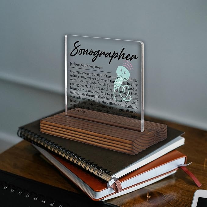 Sonographer Gifts, Thank You Desk Sign - Image 2