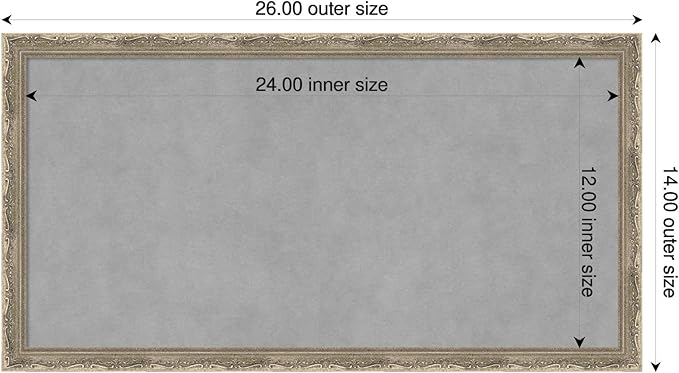 Amanti Art Silver Framed Magnetic Board 14x26 Small Vision Board - Image 2
