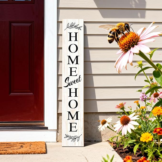 Farmhouse Wooden Welcome Sign Stand - Image 5