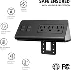 Emerising 2-Pack Desk Edge Mount Power Strips - Image 5
