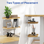 ART-GIFTREE Clamp On Desk Shelf 2-Tier, 12.5 inch Wood Shelving Unit - Image 4