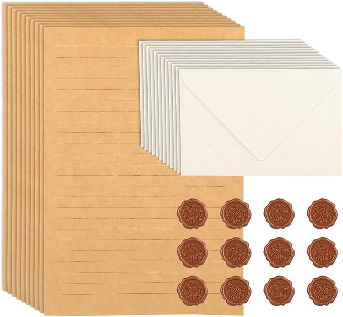 54 Pack Stationery Letter and Envelopes, Stationary Set Includ 30 Letter Paper by Unknown