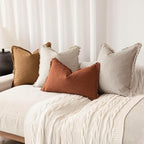 Foindtower Set of 2 Decorative Linen Fringe Throw Pillow Covers Cozy Boho - Image 7