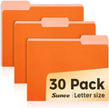 SUNEE File Folders, 30 Pack Manilla Folders 8.5 x 11, Colored File Folders Home by SUNEE