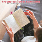 Crochet Bookmarks for Women & Book Lovers, Cute Flower Page Markers for - Image 3