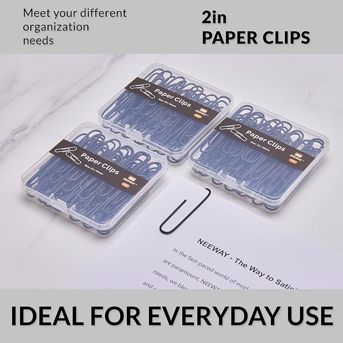 NEEWAY Colorful Large Paper Clips, 2 Inch Jumbo Paper Clips, 3 Pack of 50 - Image 6