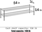 Regal Altair 14" Deep x 54" Wide x 14" Height Wire Shelving Kit | 2-Tier | NSF - Image 3