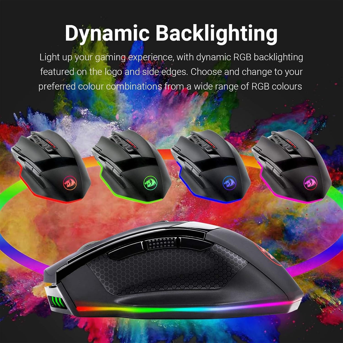 Redragon M801 Wireless Gaming Mouse, RGB Gaming Mouse with MMO 9 Programmable...