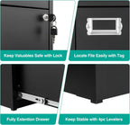 sisesol 2 drawer file cabinet with lock,narrow vertical showing dimensions