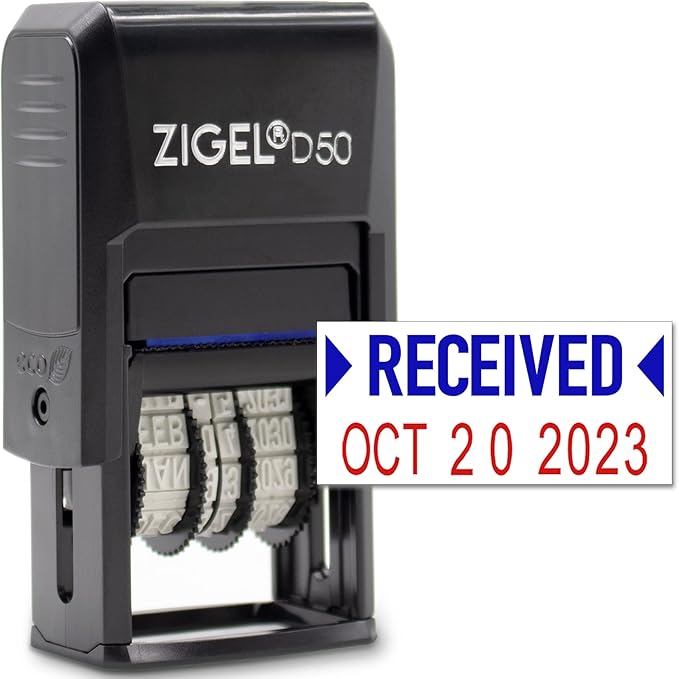 ZIGEL D50 Date Stamp with Received by ZIGEL