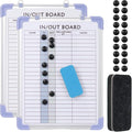 2 PCS in and Out Magnetic Dry Erase Boards 16" x 12", Aluminum Framed Lined by YEXEXINM