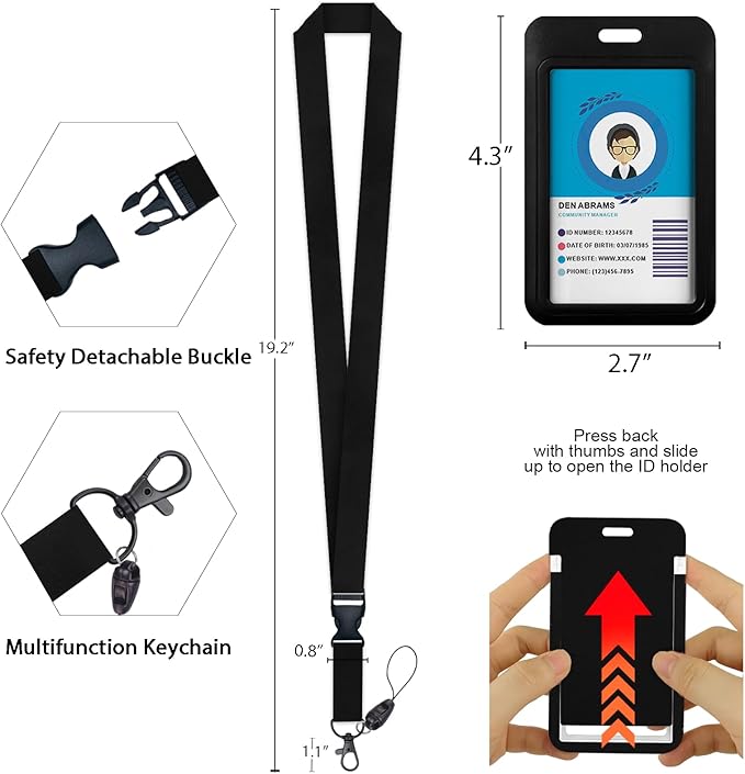 Giancomics Black ID Badge Holder - Image 4