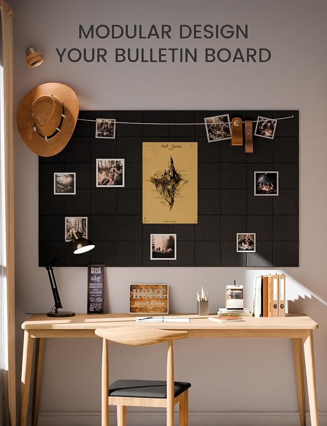 Large Felt Bulletin Board 36"x24", Cork Board Alternative - Image 5