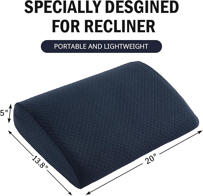 HOMBYS Lumbar Support Pillow for Recliner Chair, Memory Foam Back Support - Image 8
