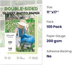 Double Sided 11x17 Glossy Photo Paper, Goefun 200 GSM/54 LB Inkjet Photo Paper - Image 2