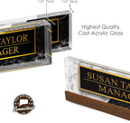 Artblox Personalized Office Desk Name Plate and Business Card Holder | Clear - Image 8