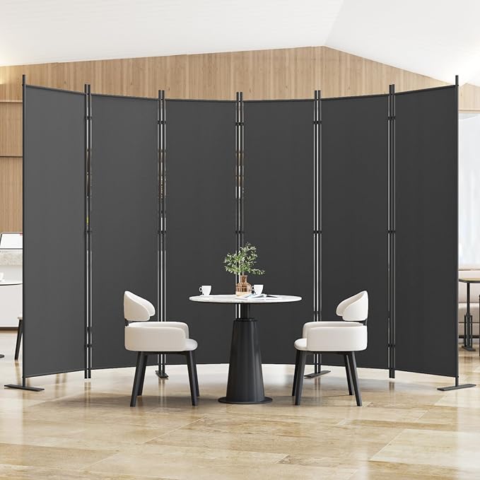 Helios&Hestia 6-Panel 6 ft Tall Indoor Folding Room Divider, Portable Privacy - Image 3
