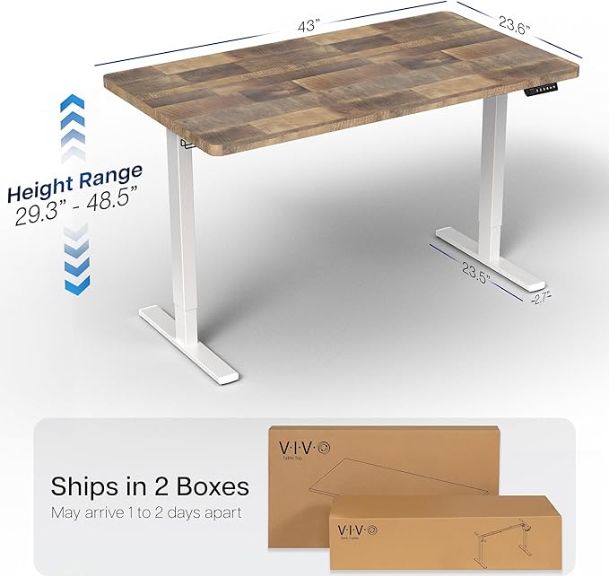 VIVO Electric 43 x 24 in Standing Desk, Memory Height Adjustment, 1B Series - Image 3
