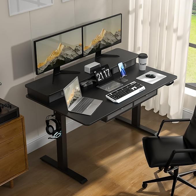 ExaDesk 55 * 30 Inches Electric Standing Widened Desk Adjustable Height - Image 7