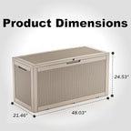 EasyUp 120 Gallon Deck Boxes Waterproof, Outdoor Large Storage Boxes - Image 2