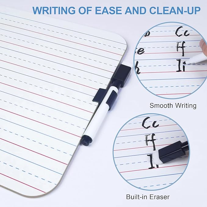 24 Pack Dry Erase Boards, Education Teacher Classroom, Mini Portable Learning - Image 6