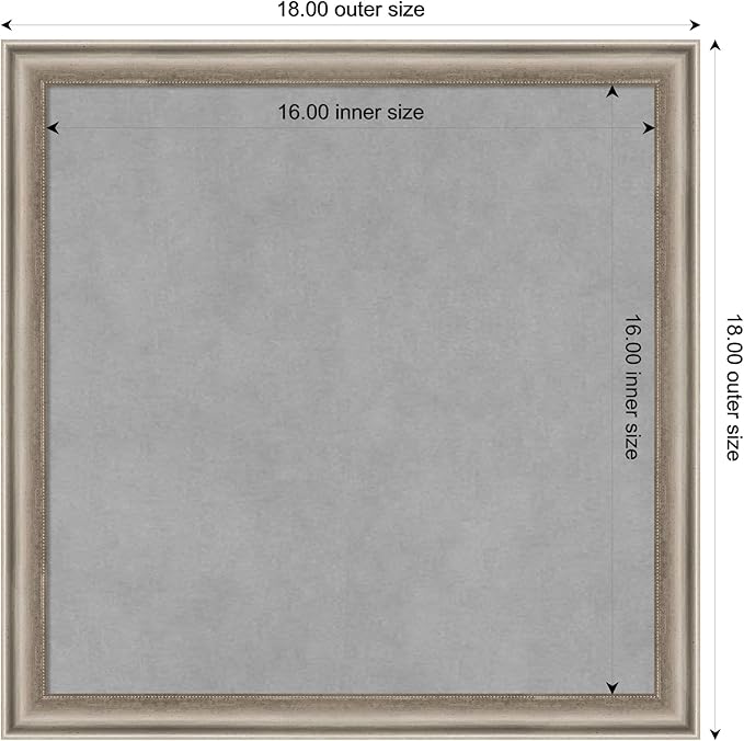 Amanti Art Silver Framed Magnetic Board 18x18 Small Vision Board - Image 4