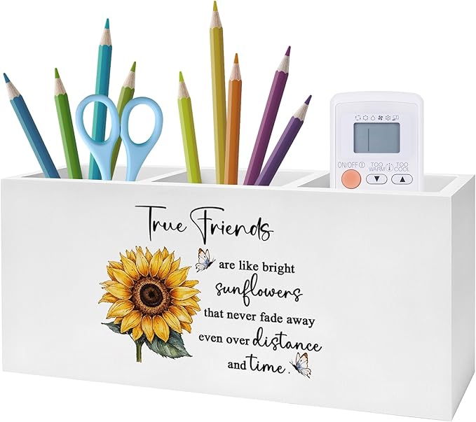 Exqcom Friend Gifts Pen Pencil Holder, Long Distance Friendship Gifts, True by Exqcom